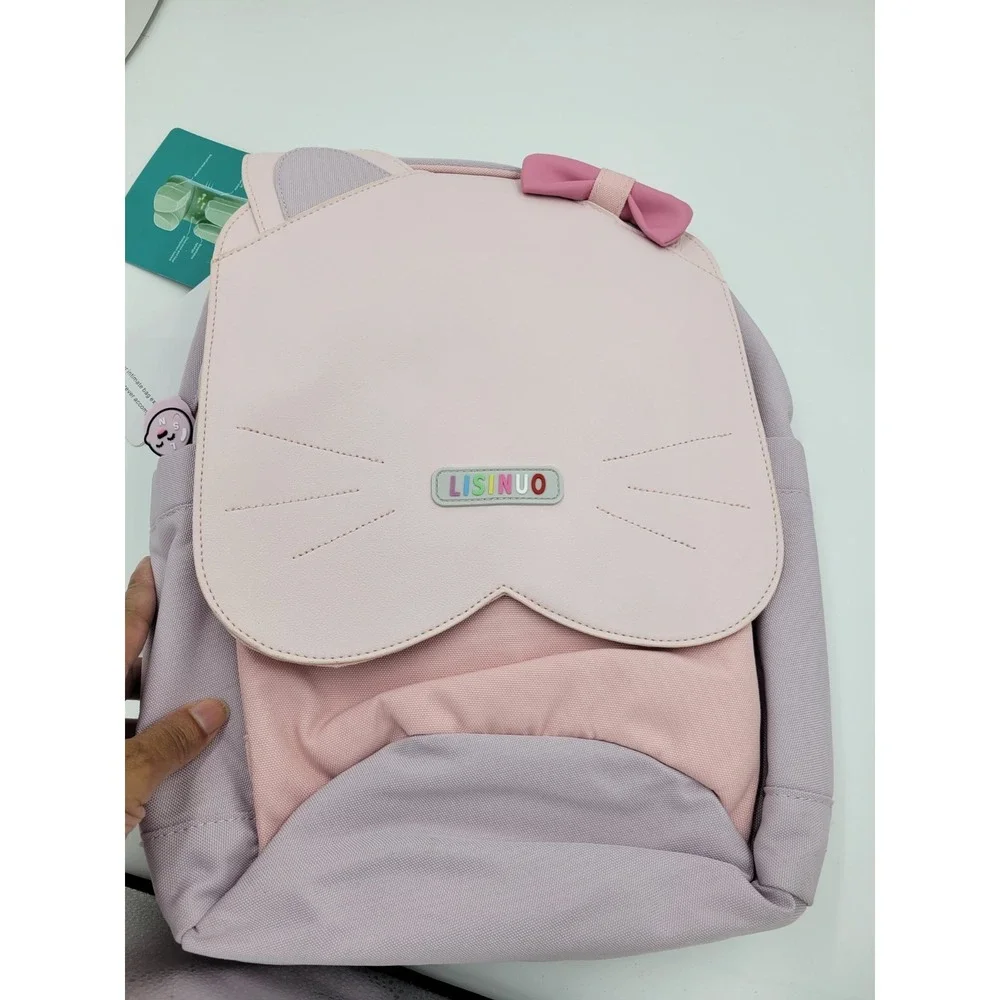Lisinuo Pink/ Purple Kitty Cat Backpack‎ School Gift - NWT